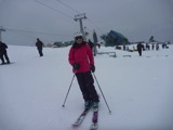 2013-02-03 Annette with Gulmarg mid station behind