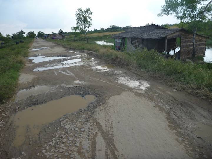 A long ride south of Yangon River to Delta Area on backroads through rural scenery.