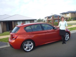 2013-01-30 Kate shows off her New Car