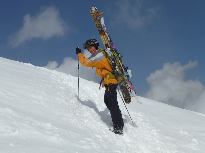 Gary hiking to the top of Mt Apharwat